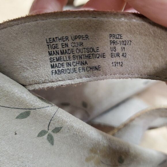 Taos Prize Women 11/42 Slide Slip On Sandals Metallic Strappy Leather Comfort - Picture 11 of 12